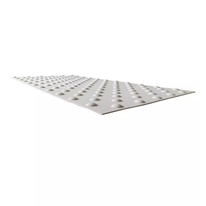 Dalles podotactiles Blanche - 825 x 412mm - À adhésiver en Extérieur - vu de coté