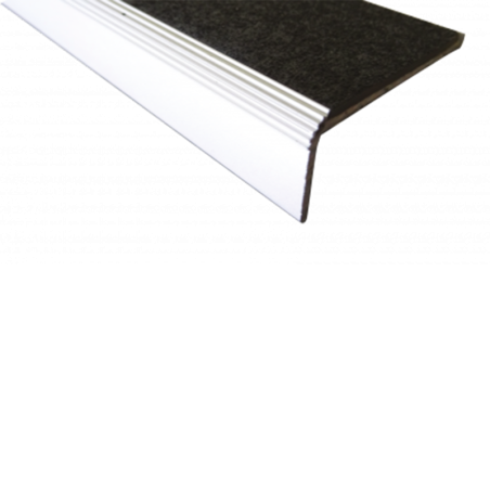 Nez de marche en L en aluminium pour une sécurité accrue. Lot de 2, 1.5m de longueur chacun.